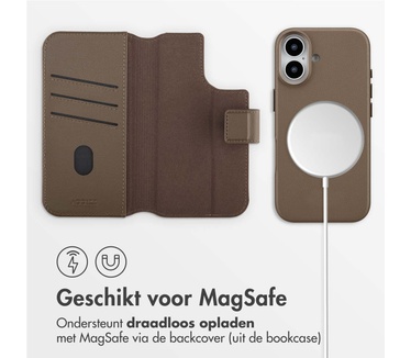 Accezz Leather Bookcase 2-in-1 met MagSafe
