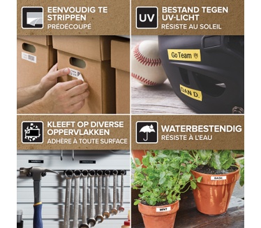 Dymo DYMO originele D1 labels | Zwarte Tekst op Wit Label | 12 mm x 7 m | zelfklevende etiketten voor de LabelManager labelprinters | 20 stuks | gemaakt in Europa