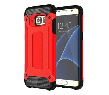qMust Samsung Galaxy S7 edge Armor Hybrid Case - Red