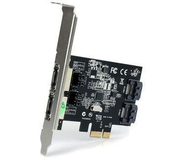 Startech.com 2-poort PCI Express SATA 6 Gbit/s eSATA Controller Kaart 2x PCI-E SATA III Kaart 2 Intern / 2 Extern