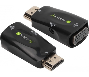 Techly IDATA HDMI-VGA2MABT Zwart