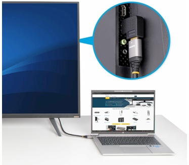 Startech.com Haakse HDMI 2.0 Adapter, Male naar Female, Horizontale 90 Graden Haakse HDMI adapter, HDMI Port Saver, 4K 60Hz, High Speed HDMI Connector Extension, M/F