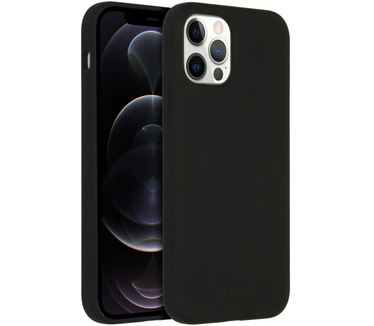 Accezz Liquid Silicone Backcover met MagSafe iPhone 12 (Pro) - Zwart (iPhone 12 Pro, iPhone 12) Zwart