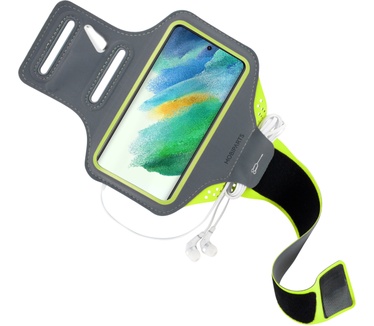 Mobiparts Comfort Fit Sport Armband Samsung Galaxy S21 FE (2022) Neon Green