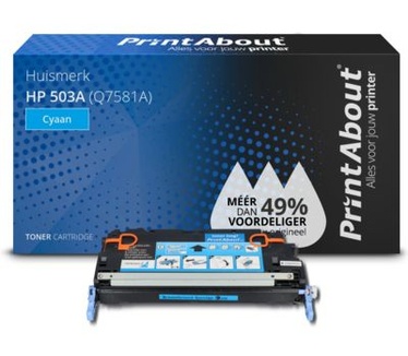PrintAbout Huismerk HP 503A (Q7581A) Toner Cyaan