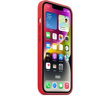 Apple Siliconenhoesje met MagSafe voor iPhone 14 - (PRODUCT)RED (iPhone 14) Rood