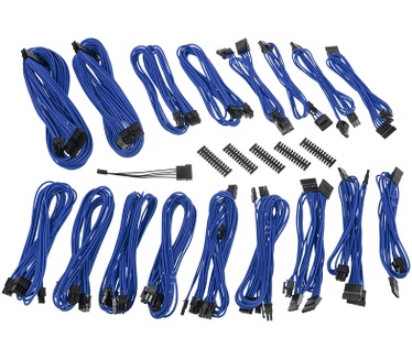 BitFenix Alchemy 2.0 PSU Cable Kit - BQT-Series DPP (Blauw/Zwart) Blauw, Zwart