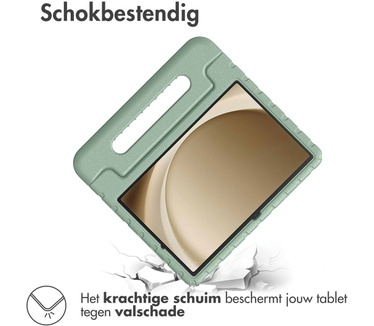 Accezz Kidsproof Backcover met handvat Samsung Galaxy Tab A9 Plus - Olijfgroen