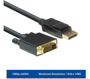 Ewent EW9845 DisplayPort naar DVI adapterkabel 1,8m Zwart