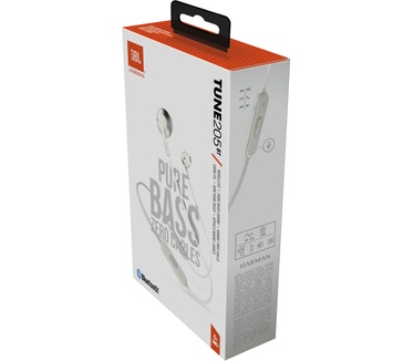 JBL T205 (Chroom, Wit)