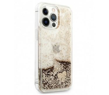 Guess Charms Liquid Glitter Case - iPhone 14 Pro Max (6.7") Goud Goud