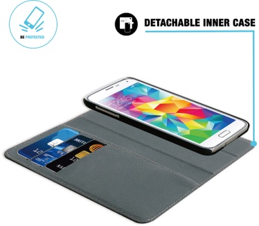 BeHello Samsung Galaxy S5 / S5 Neo 2-in-1 Wallet Case Black
