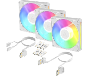 ARCTIC BioniX P14 A-RGB, 3-pack, Wit, 140mm