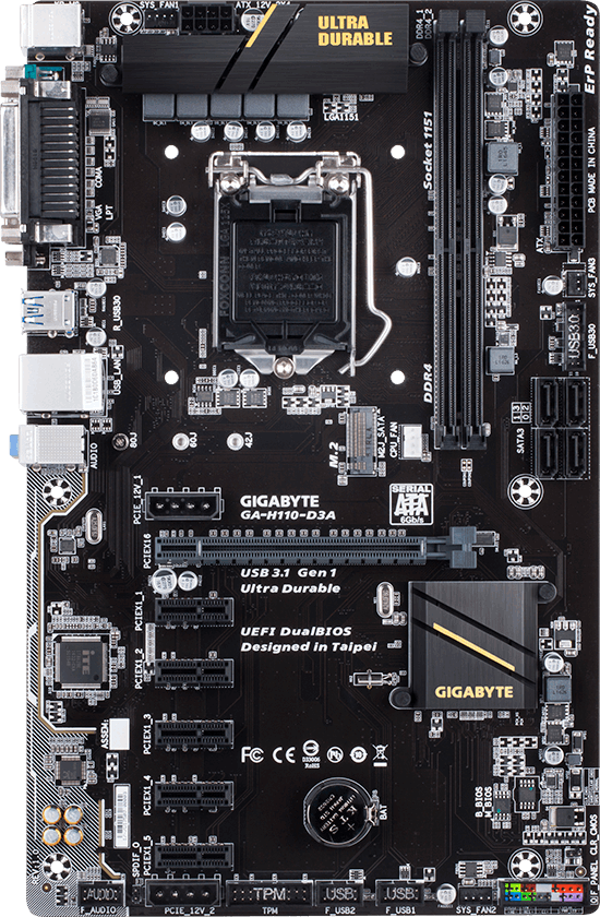 Gigabyte GAH110D3A Kenmerken Tweakers