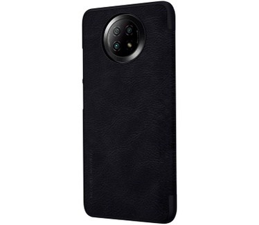 Nillkin Qin PU Leather Book Case - Xiaomi Redmi Note 9T - Zwart Zwart