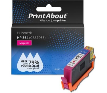 PrintAbout Huismerk HP 364 (CB319EE) Inktcartridge Magenta