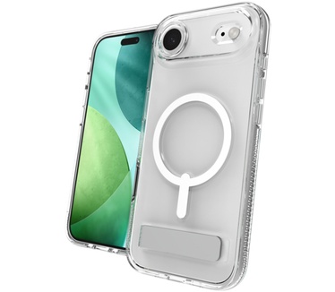 Zagg Crystal Palace Snap Kickstand (Button Cover) (iPhone 17) Transparant