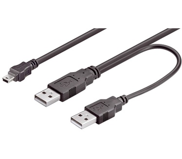 Alcasa 2x USB A - USB mini B, m - m, 1.8m