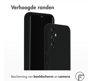 Accezz Liquid Silicone Backcover Samsung Galaxy A14 (5G) - Zwart