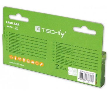 Techly Blister 12 Batteries High Power Mini Stilo AAA Alkaline LR03 1.5V IBT-KAL-LR03-B12T