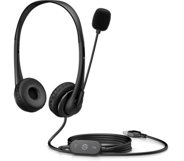 HP stereo USB-headset G2 (Zwart)