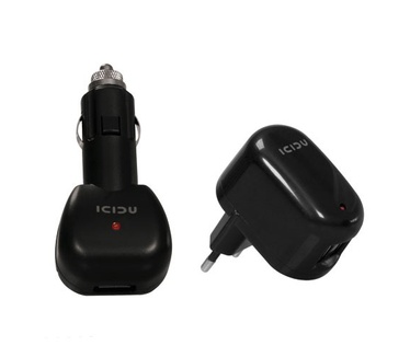 ICIDU USB Charger Pack 2 port AC 1 port car charger