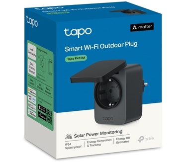 TP-Link Tapo P410M Slimme Stekker voor buiten (IP54) - Smart Plug - Wifi Stopcontact - Matter compatibel