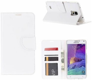 Luxe Lederen Bookcase hoesje voor de Samsung Galaxy Note 4 - Wit (Galaxy Note 4) Wit