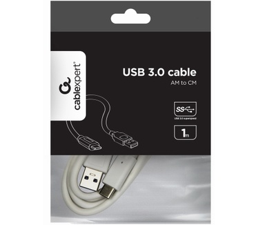 Gembird CCP-USB3-AMCM-1M-W Wit