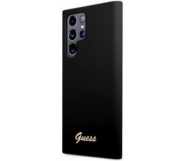 Guess Silicone Back Case Samsung Galaxy S23 Ultra (S918) - Zwart Zwart