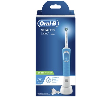 Oral-B Vitality 100 Blauw CrossAction Elektrische Tandenborstel Powered By Braun