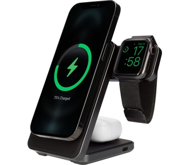 Mobiparts Foldable Wireless 3 in 1 Charger 15W Triangle Aluminum