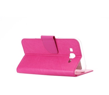 Luxe Lederen Bookcase hoesje voor de Samsung Galaxy J7 - Roze (Samsung Galaxy J7) Roze