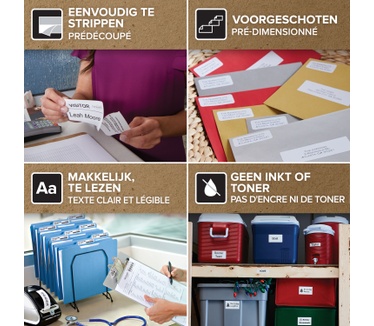 Dymo DYMO originele LabelWriter grote verzendlabels/naamkaarten | 54 mm x 101 mm | 24 rollen met elk 220 labels (5280 zelfklevende etiketten) | Geschikt voor de LabelWriter labelprinters | Gemaakt in Europa