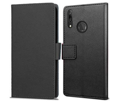 qMust Huawei Y7 2019 Wallet Hoesje Zwart