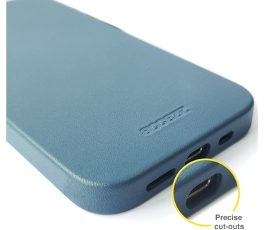 Accezz Leather Backcover met MagSafe iPhone 12 Mini - Donkerblauw (iPhone 12 Mini) Blauw