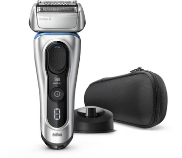 Braun Series 8 8350s Volgende Generatie Elektrisch Scheerapparaat, Oplaadstandaard, Etui, Zilver