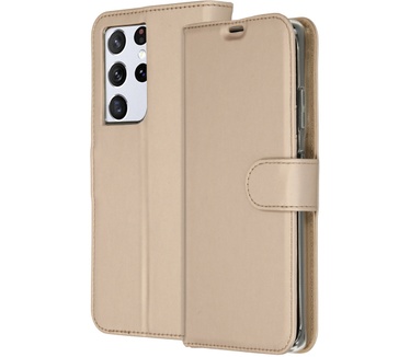 Accezz Wallet Softcase Bookcase Galaxy S21 Ultra - Goud (Galaxy S21 Ultra) Goud