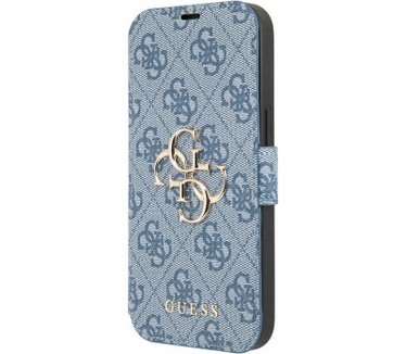 Guess 4G Metal Logo Book Case - Apple iPhone 13 (6.1") - Blauw Blauw