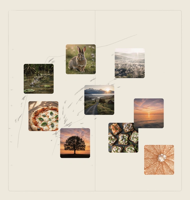 Een collage met foto's die gemaakt is door MAI-Image-1.