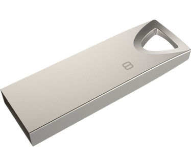 Emtec C800 Mini Metal Silver 2.0 8GB Zilver