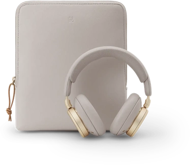 Bang & Olufsen Beoplay H100 Premium Draadloze Actieve Ruisonderdrukking Over-Ear Hoofdtelefoon met Beschermende Draagtas, Zandloper Zand