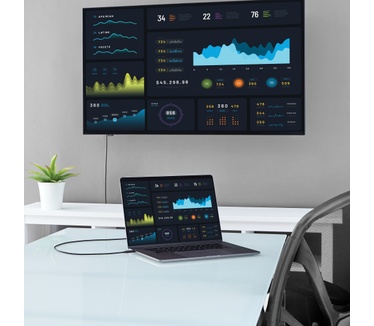 Startech.com USB-C naar DVI adapterkabel 2 m 2560x1600 Zwart
