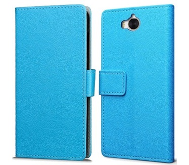 qMust Huawei Y5 (2017) Wallet Hoesje Blauw