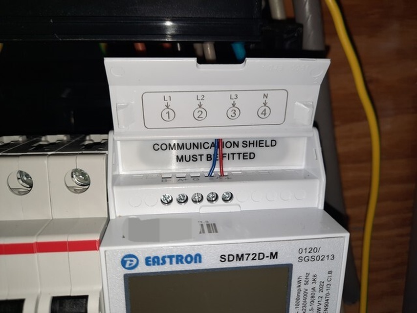 Eastron SDM72D-M puls kabel aansluiting