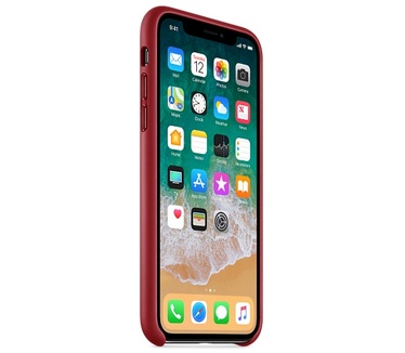 Apple Leather Case iPhone X Rood