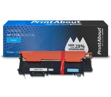 PrintAbout Huismerk HP 117A (W2071A) Toner Cyaan