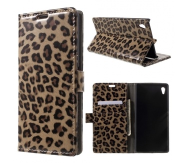 Kees Luipaard Print Portemonnee Hoesje Sony Xperia Z3+ (Plus)