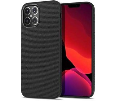 qMust Texture TPU Apple iPhone 12 Mini hoesje - Zwart