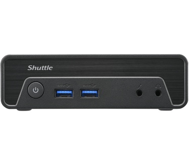 Shuttle Nano PC NE1010BA, Windows 11 Pro,Intel N 100, 8GB DDR4, 128GB M.2, 1x HDMI, 1x DP, 6x USB, 1x LAN, ventilatorloos, 24/7 permanent gebruik, incl. VESA